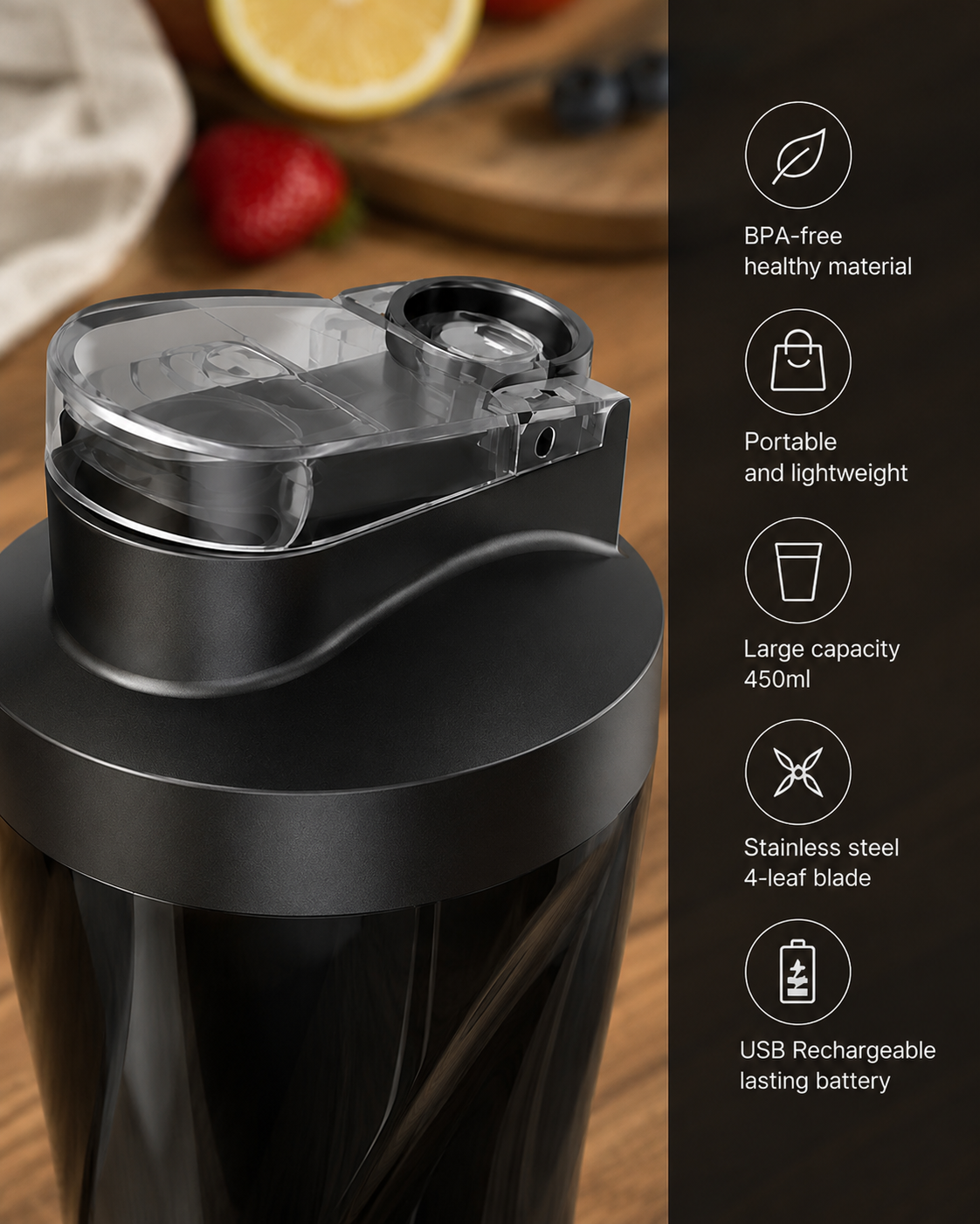 Portable Mini Blender
Fresh blends. Wherever you go.