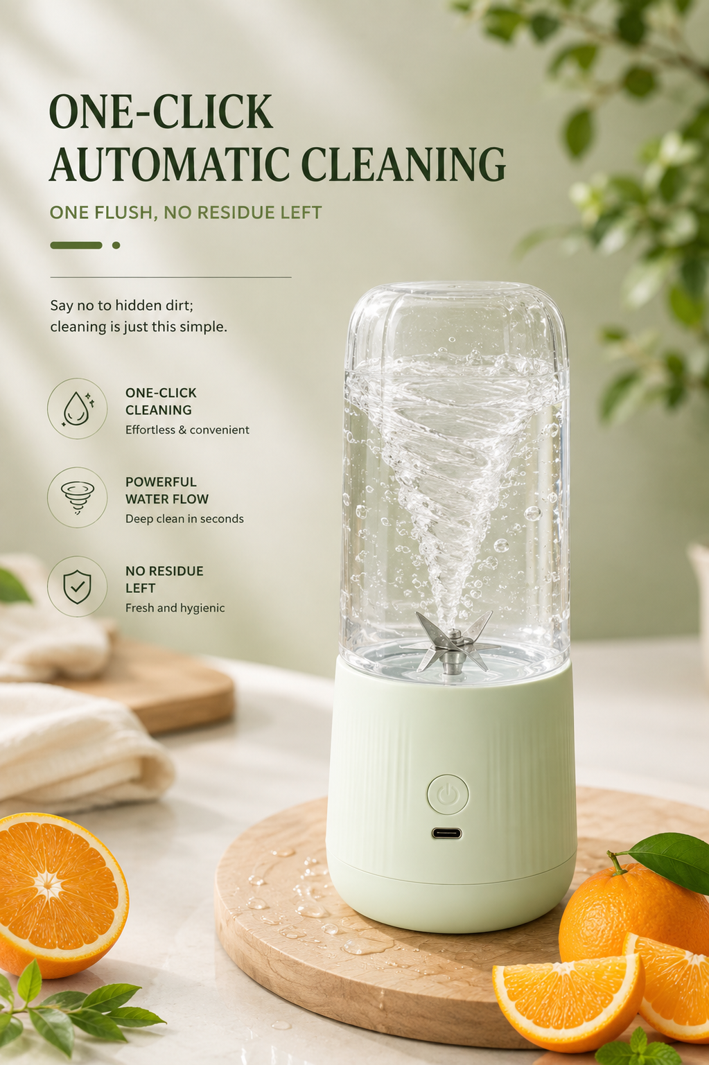 Portable Mini Smoothie Blender – Cordless & Rechargeable